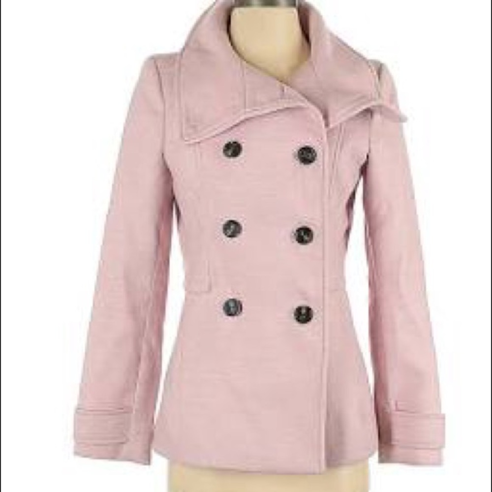 ‘H&M’ powder pink half trench coat size 8